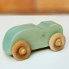 light green wooden toy car